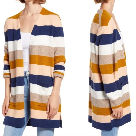 Madewell Kent Stripe Cardigan Sweater Size XS - Picture 1 of 11